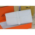 2015 hermes epsom leather jige elan long clutch bag white 509058 HV10708LG44