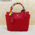 2015 Prada new models shopping bag 2435 red HV06231rh54