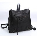 Balenciaga Backpack Black Litchi Leather 68335 Black HV07761nE34