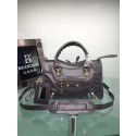 Balenciaga The City Handbag Calf leather 084333 grey HV00578hk64