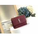 Best 1:1 Yves Saint Laurent Original Leatehr mini Shoulder Bag 8004 Wine HV10014OR71