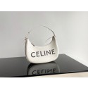 Best Quality Imitation Celine AVA BAG IN TRIOMPHE CANVAS AND CALFSKIN 193952 WHITE HV00167dK58