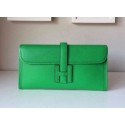 Best Replica 2015 hermes epsom leather jige elan long clutch bag green 509058 HV07755bj75