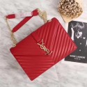 Best Replica Saint Laurent Classic Monogramme Calf Leather Flap Bag 26588 Cherry HV00865bj75