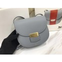 Celine Compact Trotteur Cattle leather Mini Shoulder Bag 1268 light gray HV09190qM91