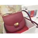 Celine Compact Trotteur Cattle leather Shoulder Bag 1269 red HV01881jo45