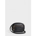 CELINE CROSS BODY SMALL C CHARM BAG IN QUILTED CALFSKIN 188363 BLACK HV11830rd58