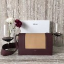 Celine frame Bag Original Calf Leather 5756 Burgundy&apricot HV03550OG45