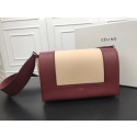 Celine frame Bag Original Calf Leather 5756 red.apricot HV05305zd34