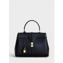 CELINE MEDIUM 16 BAG IN SATINATED CALFSKIN A187373 black HV02034Ag46