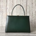 CELINE MEDIUM CLASP HANDBAG IN BOX CALFSKIN WITH PATINA 180923 Blackish green HV01048fH28