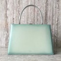 CELINE MEDIUM CLASP HANDBAG IN BOX CALFSKIN WITH PATINA 180923 light green HV04477pk20