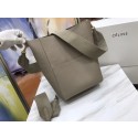 Celine SEAU SANGLE Original Calfskin Leather Shoulder Bag 3369 Light gray HV00029sf78