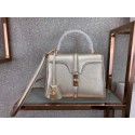 CELINE SMALL 16 BAG IN LAMINATED GRAINED CALFSKIN 188003 GOLD HV08785VF54