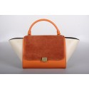 Celine Trapeze Bag Original Leather 3342-1 naturals&orange&off white HV02845uT54