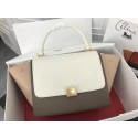 Celine Trapeze Bag Original Leather 3342 White apricot grey HV00501dw37