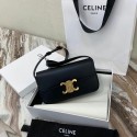 Celine TRIOMPHE SHOULDER BAG IN NATURAL CALFSKIN 194143 black HV01310RX32