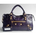 Cheap Fake Balenciaga The City Handbag 084328B Purple HV02274BC48