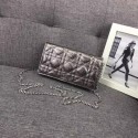 Cheap LADY DIOR CLUTCH CANNAGE LAMBSKIN S0204 Silver grey HV08728sJ42