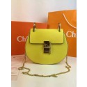 Chloe Drew Shoulder Bags Calfskin Leather 2709 Lemon HV03537iv85