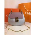 Chloe Drew Shoulder Bags Calfskin Leather 2709 Silver&Pink HV09581dw37