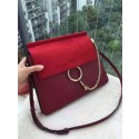 Chloe Faye Shoulder Bag Suede Leather 9201L Burgundy HV07517uU16