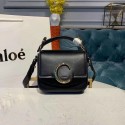 Chloe Original Calfskin Leather Top Handle Small Bag 3S030 Black HV04508Xr72