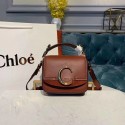 Chloe Original Calfskin Leather Top Handle Small Bag 3S030 Brown HV09323Yo25