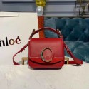 Chloe Original Calfskin Leather Top Handle Small Bag 3S030 Red HV11629vK93