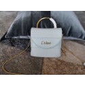 Chloe Small Aby Lock Chain Bag in Embossed Lizard Effect on Calfskin & Goatskin 3S035 Light Blue HV09555qM91