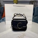 Copy 1:1 Chloe Original Crocodile skin Leather Top Handle Small Bag 3S030 Black HV02997xD64