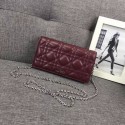 Copy LADY DIOR CLUTCH CANNAGE LAMBSKIN S0204 fuchsia HV01306Kn92