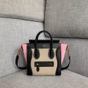 Designer Replica CELINE NANO LUGGAGE BAG IN LAMINATED LAMBSKIN 189243-5 HV11441CF36