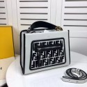 Designer Replica Fendi KAN I F leather bag 8DH844 white HV11806CF36