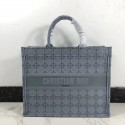 DIOR BOOK TOTE BAG IN EMBROIDERED CANVAS C1286 grey blue HV03083VI95