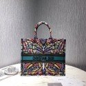 DIOR BOOK TOTE EMBROIDERED CANVAS BAG M1287-7 HV06971wn15