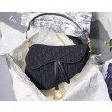 Dior SADDLE DENIM CANVAS BAG M928 denim black HV07808Xp72