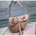 Dior SADDLE-TAS VAN KALFSLEER Bag Flower M0446C Nude HV02445kC27