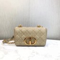 Dior SMALL DIOR CARO BAG Soft Cannage Calfskin M9241 Beige HV10551Zw99