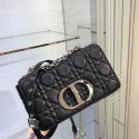 Dior SMALL DIOR CARO BAG Soft Cannage Calfskin M9241 Black HV09899hc46