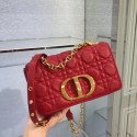 Dior SMALL DIOR CARO BAG Soft Cannage Calfskin M9241 red HV11343Ea63