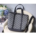 DIOR TOTE BAG IN EMBROIDERED CANVAS C1333 black HV09198CD62