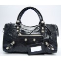 Fake 1:1 Balenciaga Giant City Top Handle Large Bag Black 173082A HV10677YK70