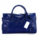 Fake balenciaga motorcycle saddle bag 38cm 084832 dark blue HV08258GR32