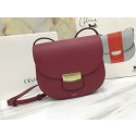 Fake Celine Compact Trotteur Cattle leather Mini Shoulder Bag 1268 red HV01366lF58