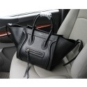 Fake Celine luggage phantom tote bag litchi leather 103 black HV04921qZ31