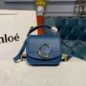 Fake Chloe Original Calfskin Leather Top Handle Small Bag 3S030 Blue HV03794tu77