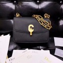 Fake DIOR 21ST FLAP BAG IN BLACK LAMBSKIN HV06682bz90