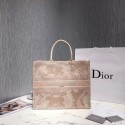 Fake DIOR BOOK TOTE BAG IN EMBROIDERED CANVAS M929 Beige HV00473Sq37