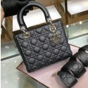 Fake Dior LADY DIOR CALFSKIN BAG M0575 black HV01568Sq37